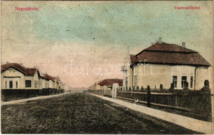 1912 Nagykároly, Carei; Tisztviselőtelep. Sámuel Sándor kiadása / workers colony (fl)