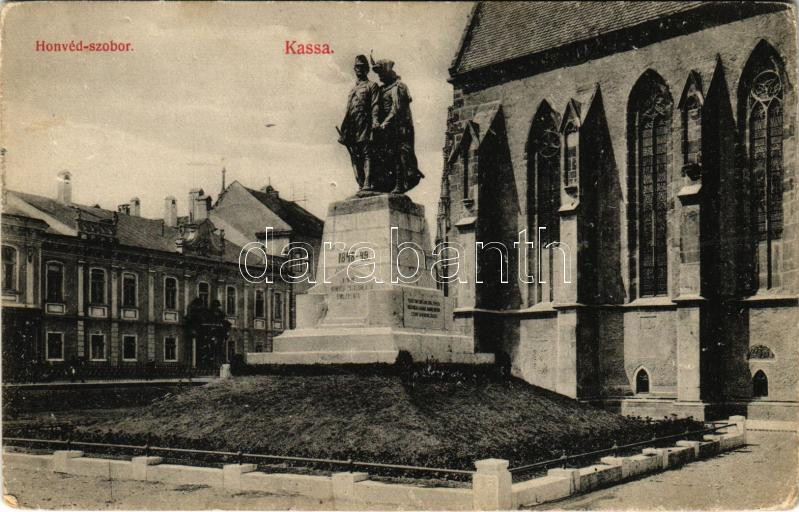 Kassa, Kosice; Honvéd szobor / military monument (kopott sarkak / worn corners)