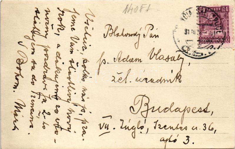 1928 Trencsénteplic, Trencianske Teplice; Vilová ctvrt / villák / villas. photo (vágott / cut) - Image 2