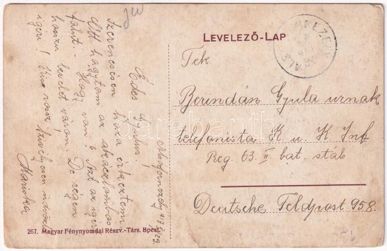 1917 Alsófernezely, Felsőfernezely, Ferneziu, Firiza; Herzsa bányatelep / mine (EK) - Image 2