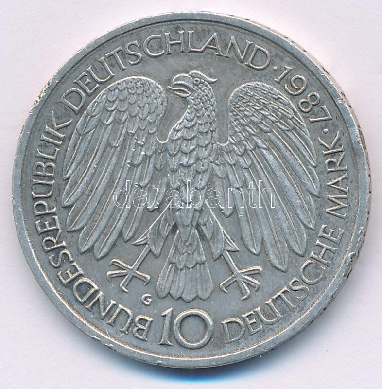 Német Szövetségi Köztársaság 1987G 10M Ag 'Európai Közösség' T:AU,XF Federal Republic Germany 1987G 10 Mark Ag '30 Years of European Unity' C:AU,XF Krause KM#167 - Image 2