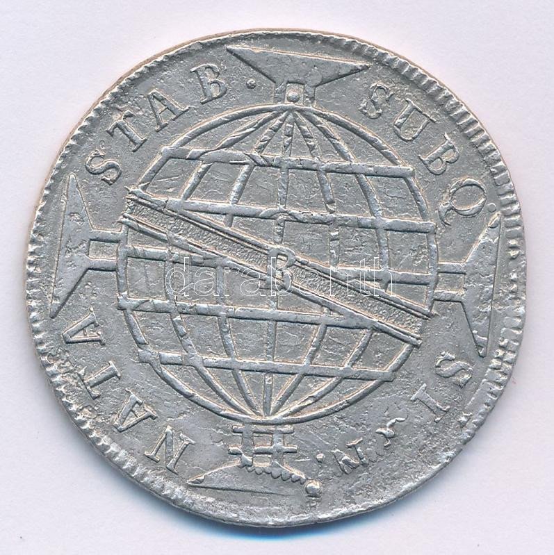 Brazília 1813B 960R Ag (26,41g) T:F anyaghiba, ph. Brazil 1813B 960 Reis Ag (26,41g) C:F material error, edge error Krause KM# 307.1 - Image 2
