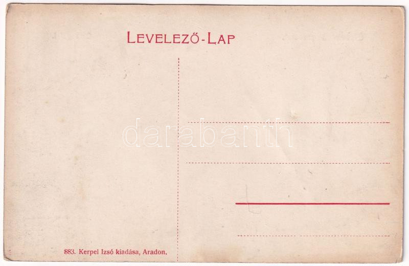 Glogovác, Öthalom, Vladimirescu (Arad); Országút I., templom. Kerpel Izsó kiadása / road, church - Image 2