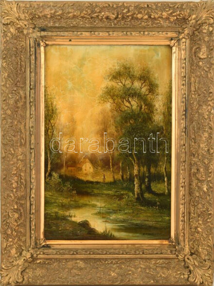 Olvashatatlan jelzéssel: Táj. Olaj, vászon. Antik fakeretben. 53x37 cm