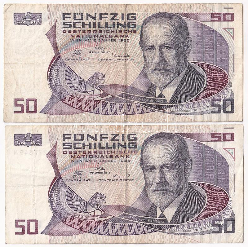 Ausztria 1986. 50Sch (2x) T:F Austria 1986. 50 Schilling (2x) C:F Krause P#149