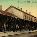 Igló, Zipser Neudorf, Spisská Nová Ves; vasútállomás. Divald Károly fia / railway station (EK)