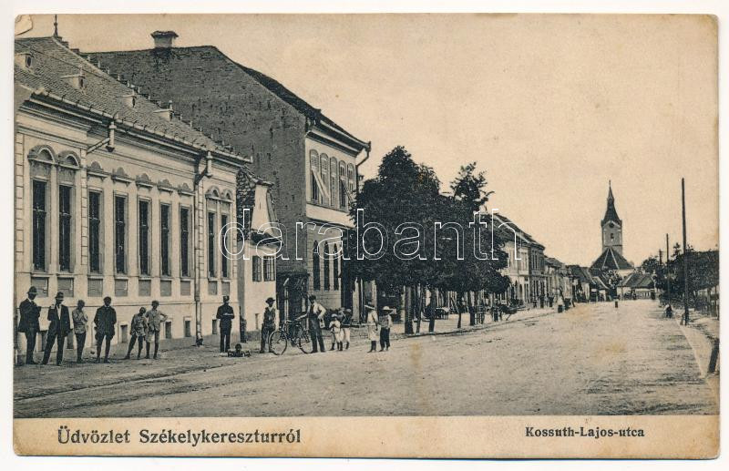 Székelykeresztúr, Kristur, Cristuru Secuiesc (Sacuesc); Kossuth Lajos utca / street (EK)