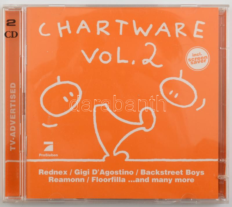 Various - Chartware Vol. 2, 2 x CD, Compilation, Németország 2000 (VG+)