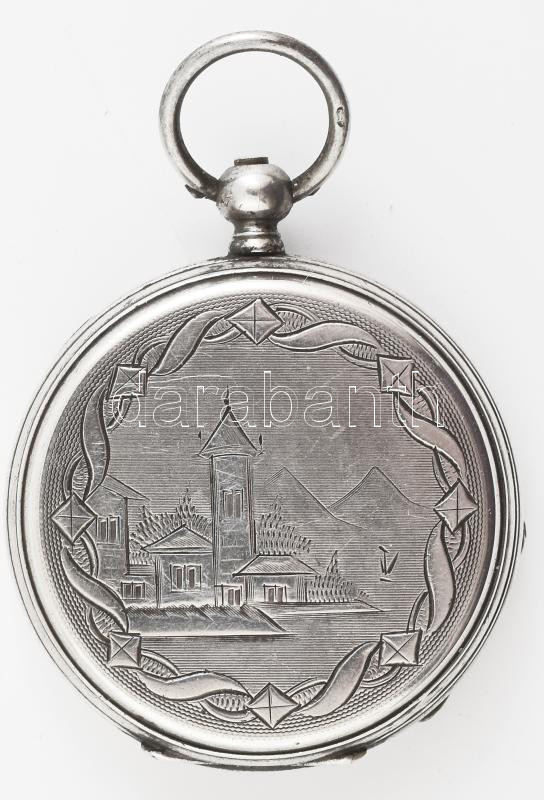 Vacheron Geneve zsebóra, működik, kulcs nélkül, szépen működik, d: 41 mm - Image 2