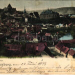 1899 (Vorläufer) Segesvár, Schässburg, Sighisoara; látkép. Fritz Teutsch kiadása / general view (r)