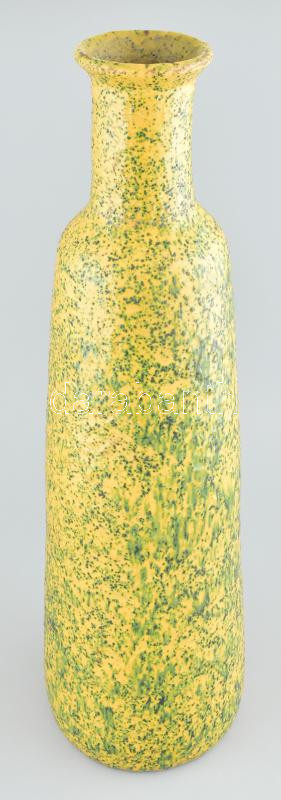 Lénárt Mihály: Retró kerámia váza 1966, ragasztott, m: 55,5 cm