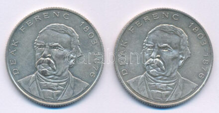 1994. 200Ft Ag 'Deák' (2x) T:AU,XF patina Adamo F13.1
