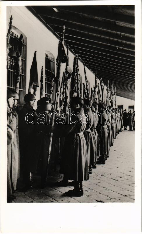 1941 Lavochne, Lavoczne; az 1848-49-es szabadságharci zászlók ünnepélyes hazahozatala Oroszországból, zászlók átvétele a vasútállomáson / Russia returns the flags of the 1849-49 Hungarian war of independence, ceremony at the railway