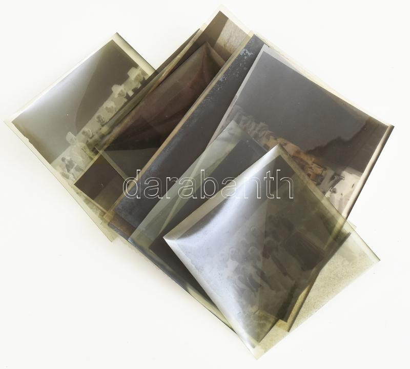 12 db II. világháborús katonákat ábrázoló fotónegatív, 6x6 cm és 9x6 cm méretben - Image 2