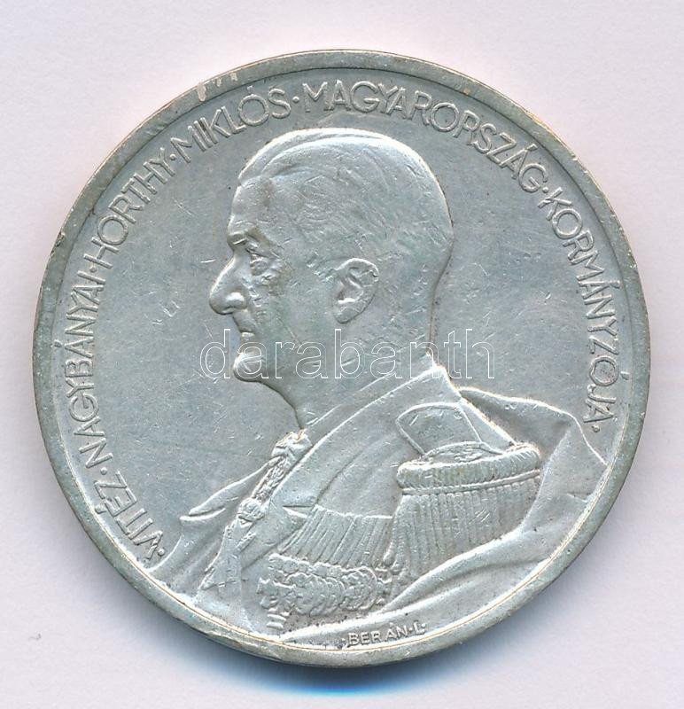 1939. 5P Ag 'Horthy balra' T:XF patina, ph Adamo P8.2