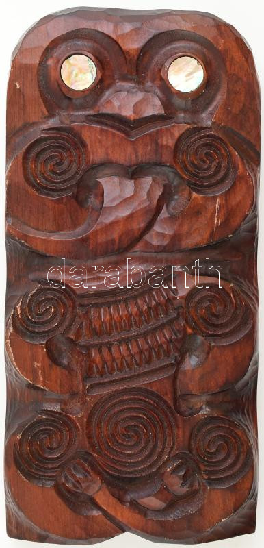 Fali fafaragás, jelzett, szép állapotban, 23x11 cm