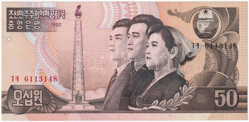 Észak-Korea 1992. 50W T:I- North Korea 1992. 50 Won C:AU Krause P#42