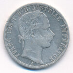 Ausztria 1861A 1Fl Ag 'Ferenc József' T:3 Austria 1861A 1 Florin Ag 'Franz Joseph' C:F Krause KM#2219