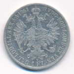 Ausztria 1861A 1Fl Ag 'Ferenc József' T:3 Austria 1861A 1 Florin Ag 'Franz Joseph' C:F Krause KM#2219 - Image 2