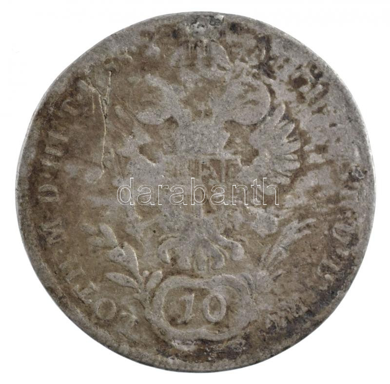 1788. 10kr 'II. József' (verdejel nem látszik) T:3- Krause KM#2065