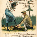 1928 Selmecbánya, Schemnitz, Banská Stiavnica; Becslés. A Selmeci Diákéletből XIV. Studentika. Röttig-Romwalter nyomda rt. Sopron / Studentica art postcard s: Bartha L. (EB)
