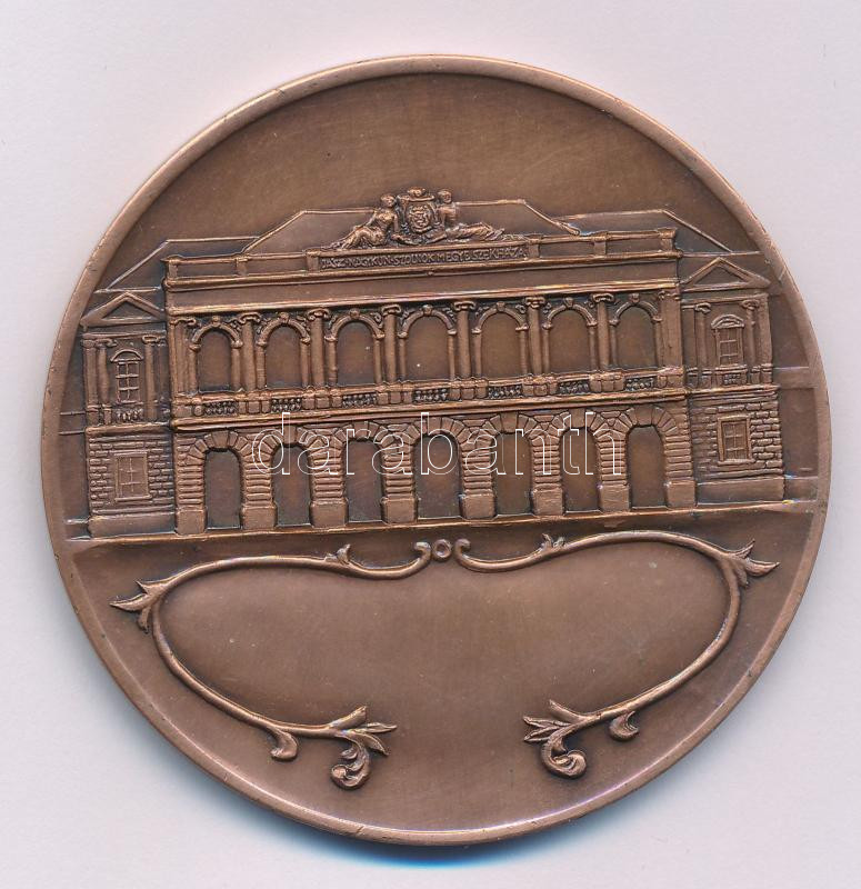 Győrfi Sándor (1951-) DN 'Jász-Nagykun-Szolnok-Megye 1876' bronz plakett, előoldalon a megye címerével, hátoldalán a megyeszékházzal (60mm) T:UNC,AU - Image 2