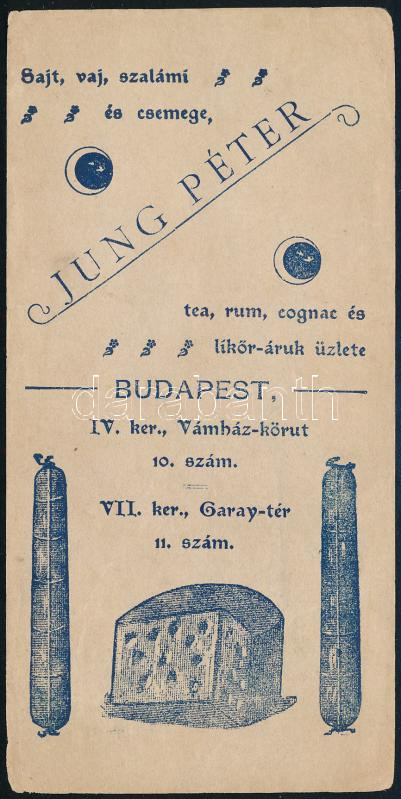 Jung Péter sajt, vaj, szalámi számolócédula