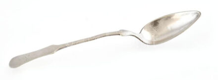 Antik Ezüst (Ag) teáskanál, 13 latos jelzéssel, mester: Bartsch. h: 15,5 cm, nettó: 19,4g