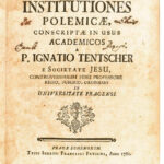 Ignatio Tentscher : Institutiones polemicaeconscriptae in usus academicos. Pragae, 1761. Ignatii Francisci Pruscha, 613p. Korabeli egészbőr kötésben, kissé sérült - Image 3