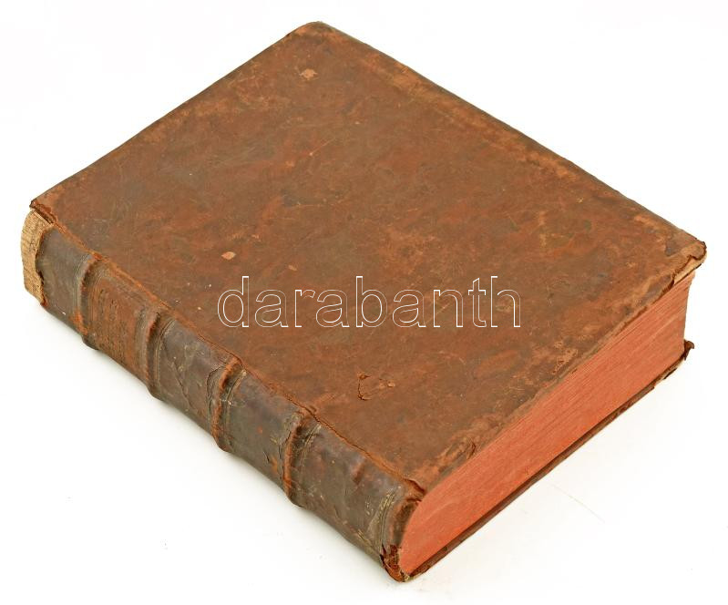 Ignatio Tentscher : Institutiones polemicaeconscriptae in usus academicos. Pragae, 1761. Ignatii Francisci Pruscha, 613p. Korabeli egészbőr kötésben, kissé sérült - Image 4