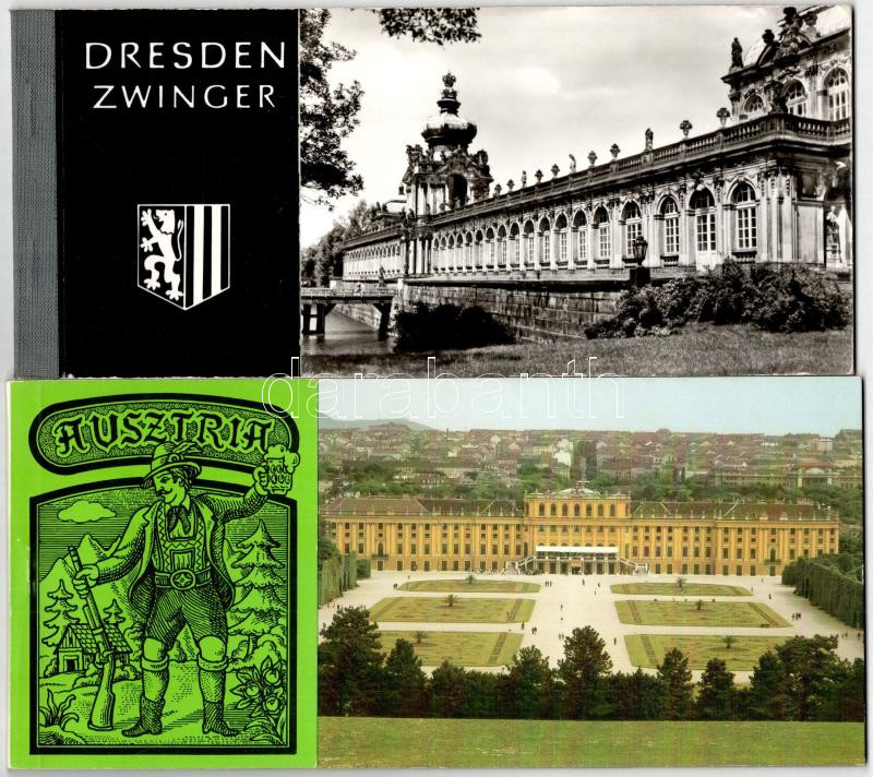 5 db MODERN városi képeslap füzet / 5 modern town-view postcard booklets: Dresden, Paris, Wien (Bécs), Austria, Brussels - Image 2