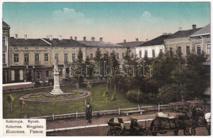 Kolomyia, Kolomyja, Kolomyya, Kolomea; Rynek / Ringplatz / square (wet damage)