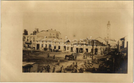 Sniatyn, Snyatyn; Ringplatz / square, soldiers. K.u.k. Feldbuchhandlungen des 3. AK. Feldpost 509.