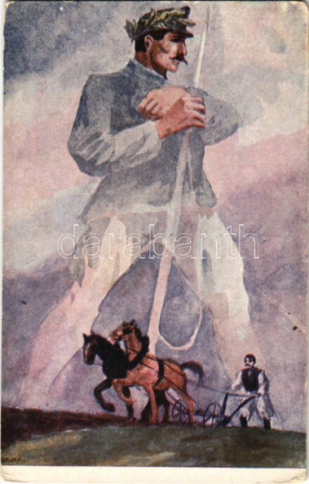 A béke hajnalán / Friedensdämmerung / WWI Austro-Hungarian K.u.K. military art postcard. 'ARS' Nr. 107. s: Györgyfy Gy. (EK)