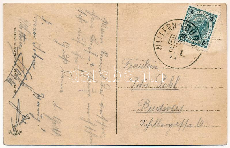 Volary, Wallern; Gasthaus Säumerbrücke / restaurant and hotel, railway line, locomotive, train (Rb) - Image 2