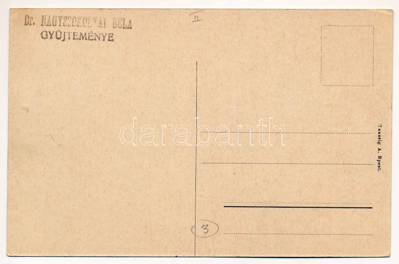 Budapest II. Széna tér, gyógyszertár, villamos, piac. Taussig A. 10737. - Image 2