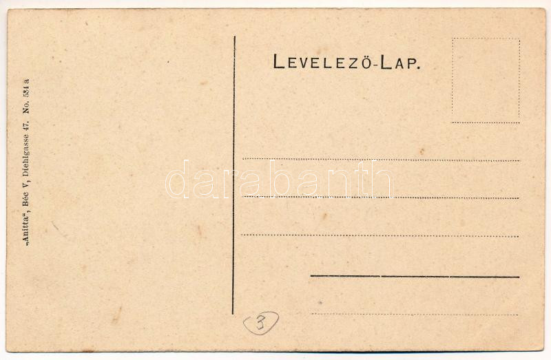 Budapest III. Békásmegyer, utca és templom, Hölczl József üzlete. Anitta No. 534 a - Image 2