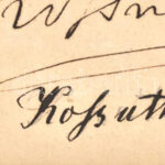 1849 Kossuth Lajos (1802-1894) kormányzó, autográf aláírása kivágáson 13x6 cm - Image 2