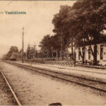 Taracköz, Teresva; vasútállomás. Vasúti levelezőlapárusítás 4835. / railway station (fl)