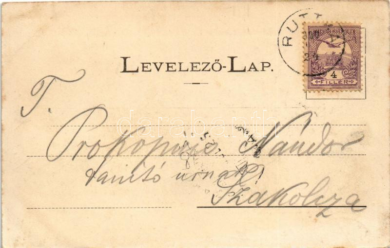1903 Sztrecsnó, Sztrecsény, Strecno (Ruttka, Vrútky); vár. Sochán Pál kiadása / castle / hrad (EK) - Image 2