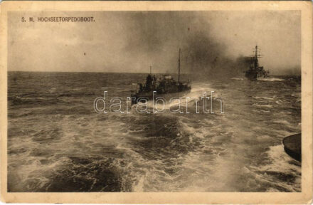1917 SM Hochseetorpedoboot Alligator (SM Torpedoboot 52). K.u.K. Kriegsmarine / Austro-Hungarian Navy SMS Alligator (later Tb 52) torpedo boat. Phot. A. Beer, Verlag F. W. Schrinner, Pola + 'K.u.K. Kriegsmarine SMS Kaiser Franz Joseph I' (Rb)