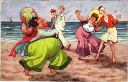 Strand humor / Beach humour. Rokat 183.. s: Arthur Thiele (EK)