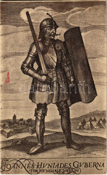 Johannes Huniades Gubernator Hungariae / Hunyadi János (1407-1456) Magyarország kormányzója 1446 és 1453 között. Az ország egyik leggazdagabb földesura, kiemelkedő hadvezér, több déli vármegye vezetője, erdélyi vajda, Hunyadi