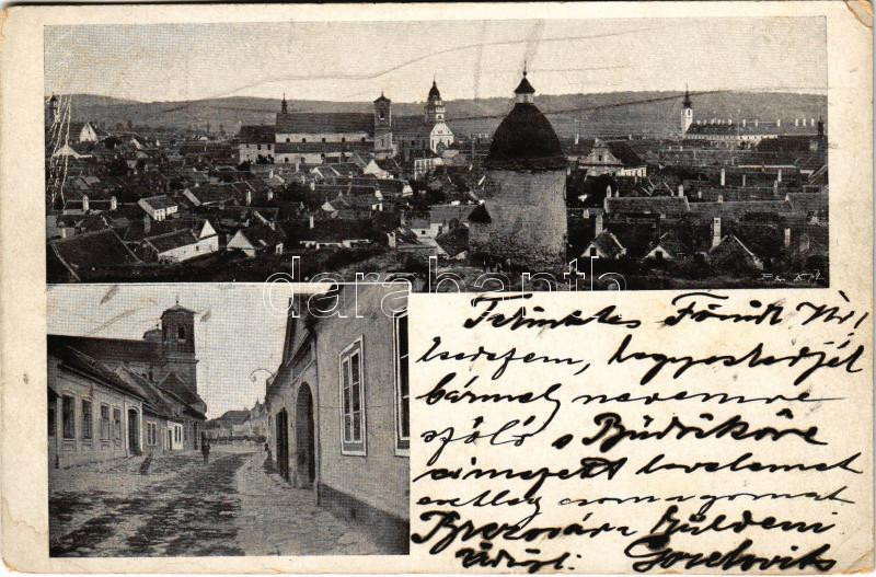 1900 Szakolca, Skalica; látkép, utca / general view, street view (EM)