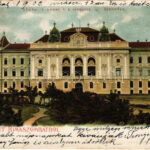 1902 Rimaszombat, Rimavská Sobota; Gömör-Kishont vármegye új székháza, vármegyeháza. Lévai Izsó kiadása / county hall (EM)