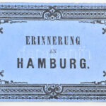 cca 1900 Hamburg leporelló, eredeti, sérült papír borítóban, 7x12 cm