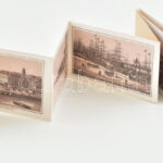 cca 1900 Hamburg leporelló, eredeti, sérült papír borítóban, 7x12 cm - Image 2