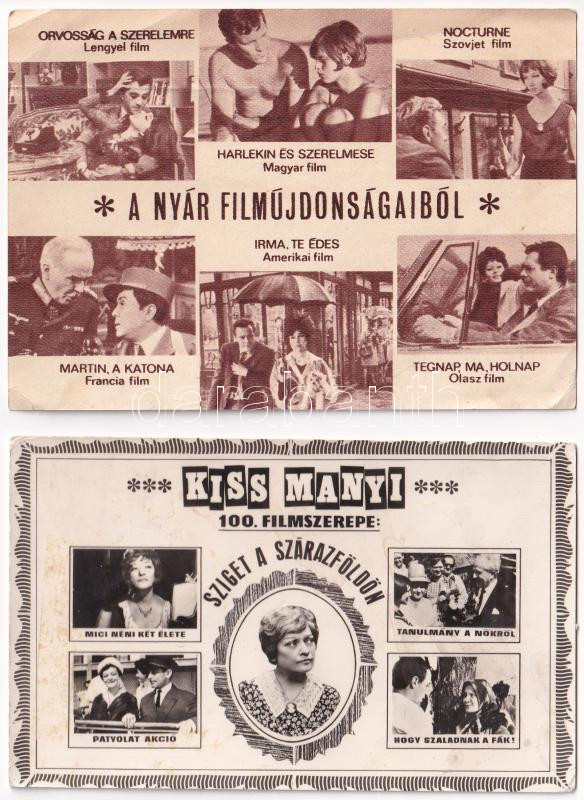 12 db MODERN magyar színész képeslap vegyes minőségben / 12 modern Hungarian motive postcards in mixed quality: actors and actresses