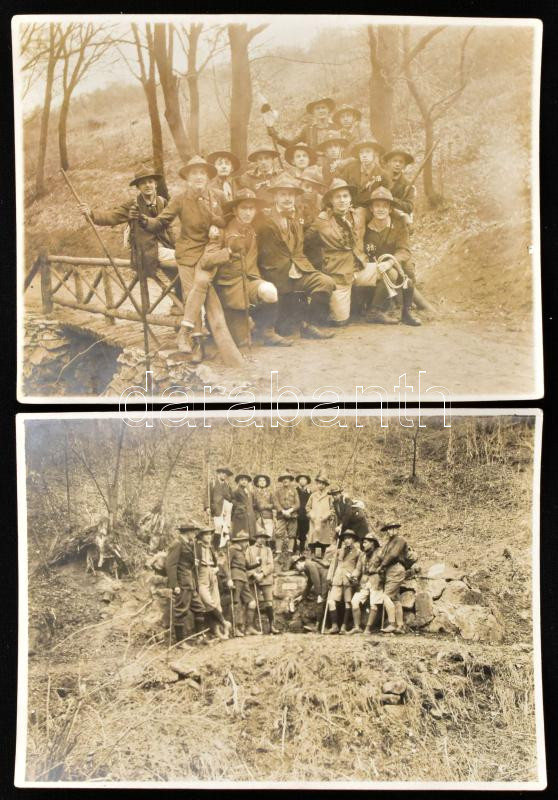 cca 1930-40 Cserkészek, 4 db fotó, 9x11,5 cm - Image 2