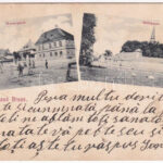 1906 Szászváros, Broos, Orastie; Wassergasse, Mühlgasse / Víz utca, Malom utca. A. Schuller kiadása / street view (EK)